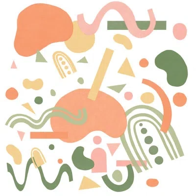 Wallpops Confetti Wall Decal In Green;orange