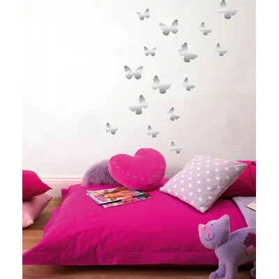 Wallpops Fun4walls Butterfly Foil Wall Decal In Silver