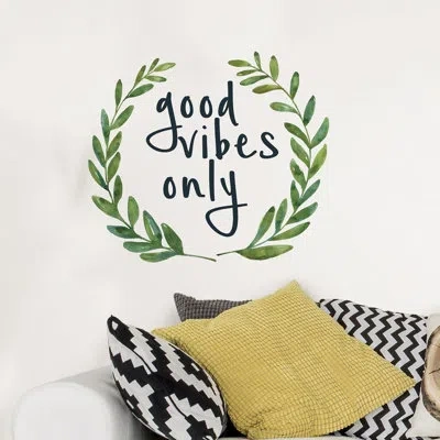 Wallpops Good Vibes Only Quote Wall Decal In Green