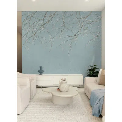 Wallpops Hanami Blue Self Adhesive Mural