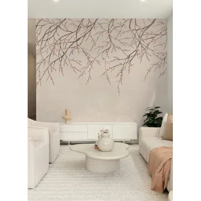 Wallpops Hanami Pink Self Adhesive Mural