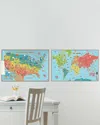 Wallpops Kids Usa & World Map