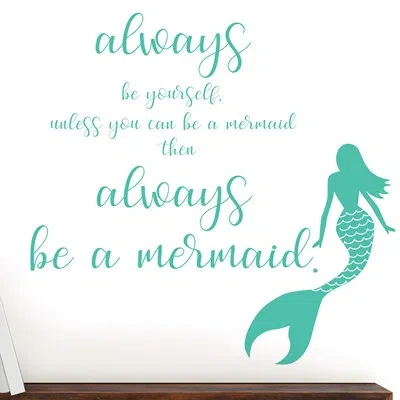 Wallpops Mermaid Quote Wall Decal In Green