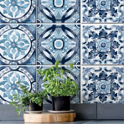 Wallpops Mykonos Tile Decal In Blue