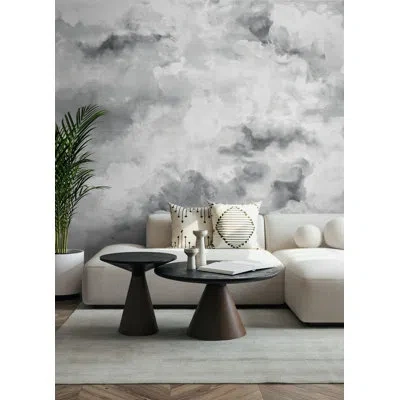 Wallpops Nimbus Grey Self Adhesive Mural In Gray