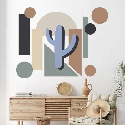 Wallpops Rancher's Dressin' Modular Mural Peel And Stick Wall Decals In Blue;orange;tan;navy
