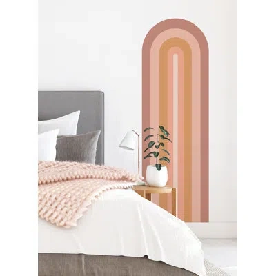 Wallpops Retro Rainbow Archway Decal In Beige;orange