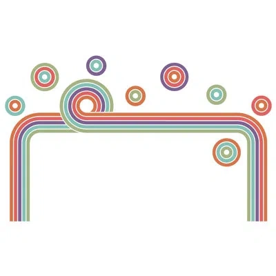 Wallpops Retro Rainbow Headboard Wall Decal In Multicolor
