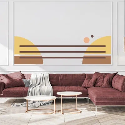 Wallpops Rise Up Lights Modular Mural Peel And Stick Wall Decals In Brown;pink;tan