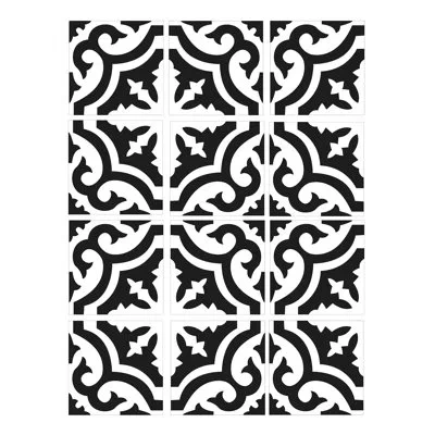 Wallpops Santoro Tile Decal In Black;white