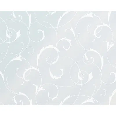 Wallpops Scroll Flower Static Film Window Decal In Transparent