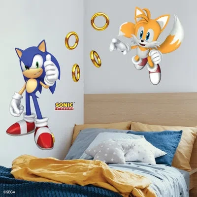 Wallpops Sonic The Hedgehog Sonic And Tails Wall Decals In Blue
