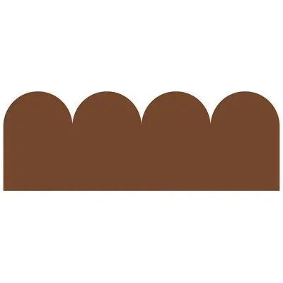 Wallpops Terracotta Scallop Headboard Wall Decal In Orange