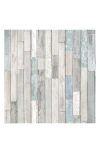 Wallpops Weathered Plank Short Peel & Stick Wallpaper In Grey/blue Multi