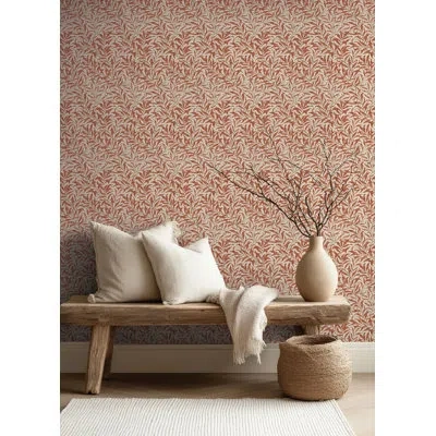 Wallpops Willow Boughs Peel And Stick Wallpaper In Red