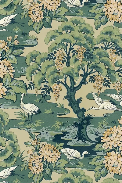 Wallquest Hanae Trees Botanical Wallpaper