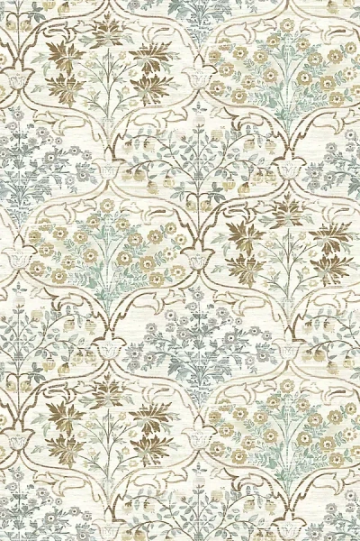 Wallquest Vesperwild Botanical Damask Wallpaper
