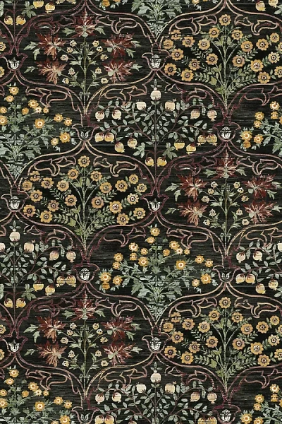 Wallquest Vesperwild Botanical Damask Wallpaper