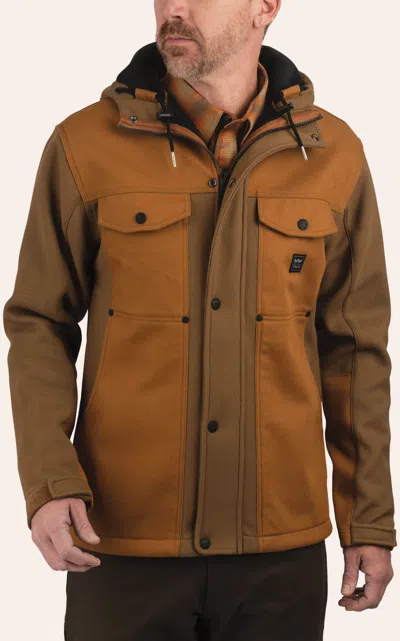 Walls Men's Bridgeport Carob Brown Rugged Gauge Flex Work Jacket In Gray