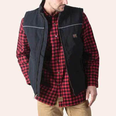 Walls Men's Coleman Midnight Black Sherpa Lined Duck Work Vest