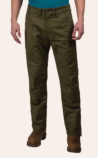 Walls Men's Ditchdigger All Season Olive Night Twill Double Knee Work Pants