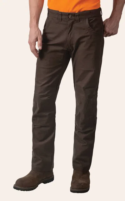 Walls Men's Ditchdigger Pro Brown Duck Double Knee Work Pants