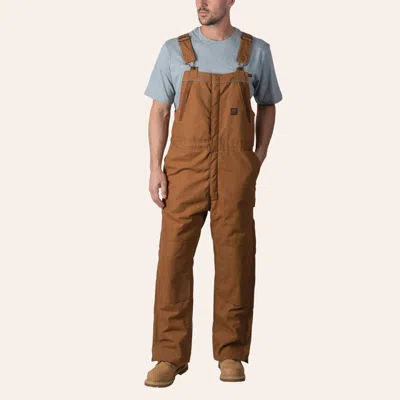 Walls Men's Frost Pecan Insulated Duck Work Bib Overall In Brown