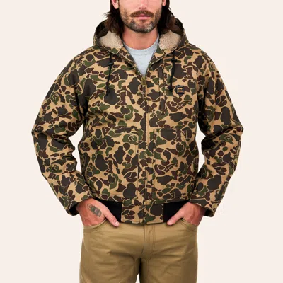 Walls Men's Mingus Camo Print Sherpa Lined Duck Work Bomber Jacket In Multi