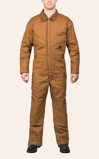 Walls Men's Plano Pecan Insulated Duck Work Coverall In Brown