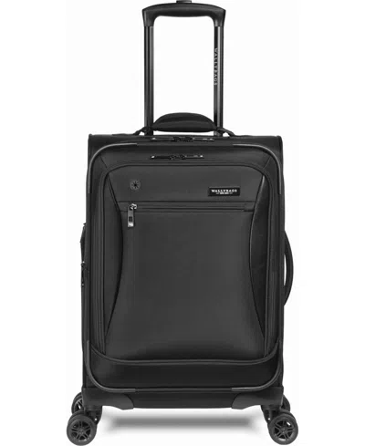Wallybags 20" Expandable Spinner Carry-on Bag In Black