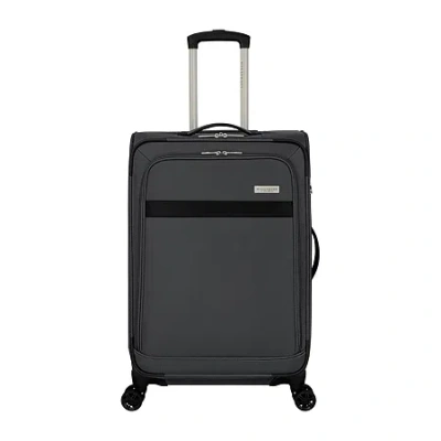 Wallybags 25 Inch Softside Checked Spinner Luggage In Black