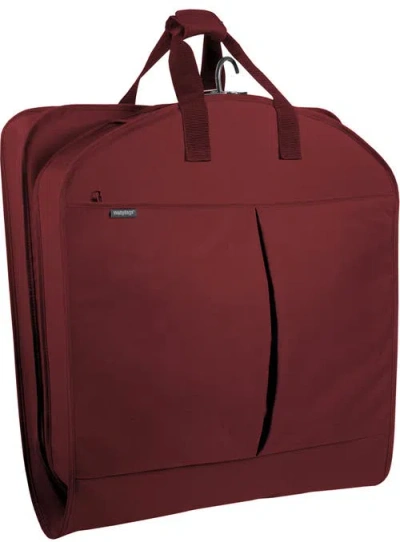 Wallybags 45" Deluxe Extra Capacity Travel Garment Bag With Two Accessory In Burgundy