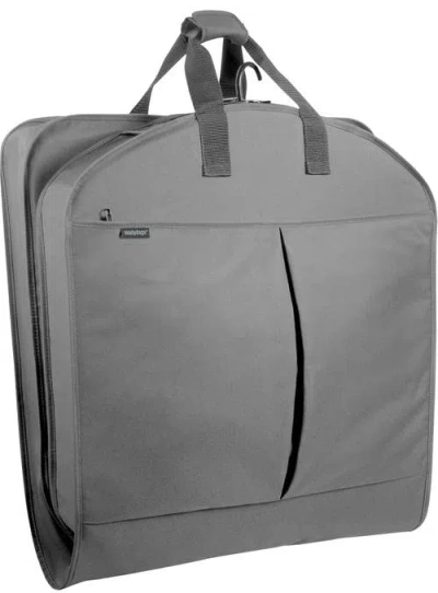 Wallybags 45" Deluxe Extra Capacity Travel Garment Bag With Two Accessory In Gray