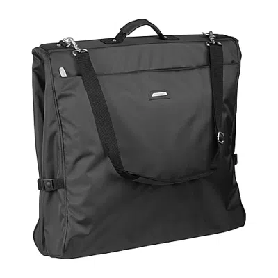 Wallybags 45" Premium Framed Garment Bag With Shoulder Strap And Multiple Pockets In Black