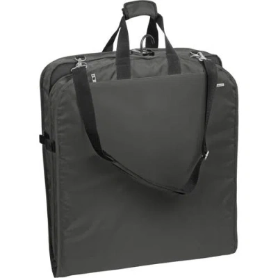Wallybags 52" Premium Travel Garment Bag With Shoulder Strap And Two Large Pockets In Gray
