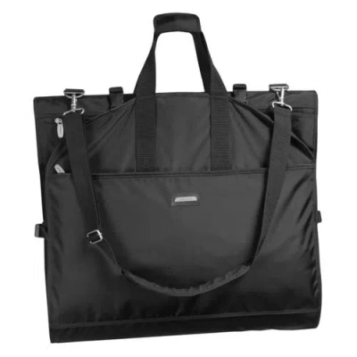 Wallybags 66" Premium Tri-fold Carry On Destination Wedding Gown Travel Bag With Multiple Pockets An In Black