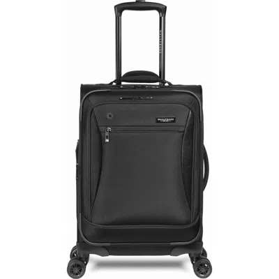 Wallybags Solutions 20 Expandable Spinner Carry-on With Padded Electronics Pockets In Black