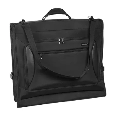 Wallybags Solutions 45" Premium Garment Bag With Shoulder Strap And Multiple Pockets In Black