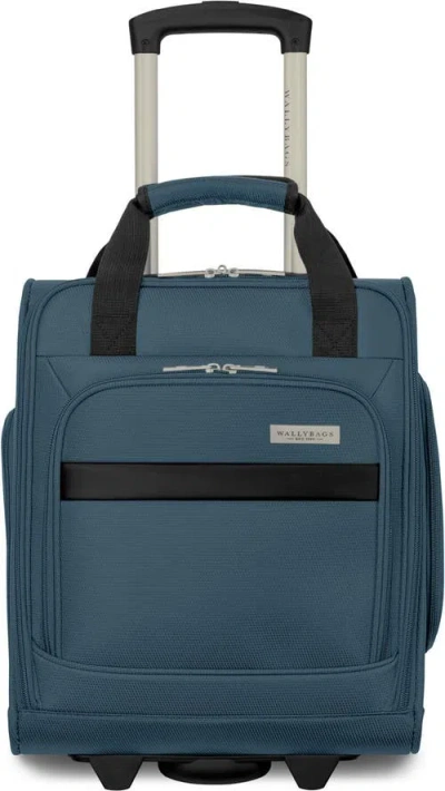 Wallybags Stratford Softside 16" Underseat Carry On Luggage In Blue