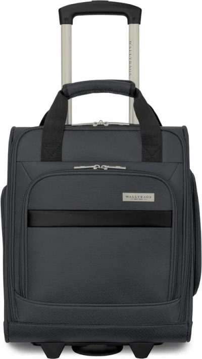 Wallybags Stratford Softside 16" Underseat Carry On Luggage In Graphite