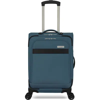 Wallybags Stratford Softside 20" Carry On Spinner Luggage In Blue