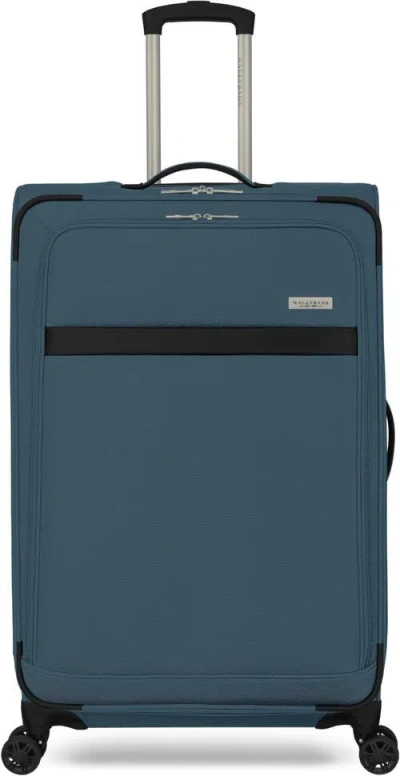 Wallybags Stratford Softside 29" Large Checked Spinner Luggage In Blue