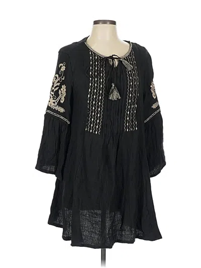 Pre-owned Walmart 3/4 Sleeve Blouse In Black