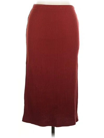 Pre-owned Walmart Casual Skirt In Burgundy