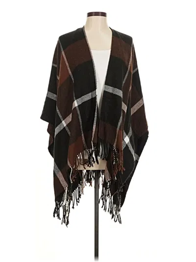 Pre-owned Walmart Poncho In Brown