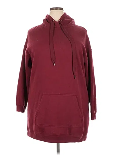 Pre-owned Walmart Pullover Hoodie In Burgundy