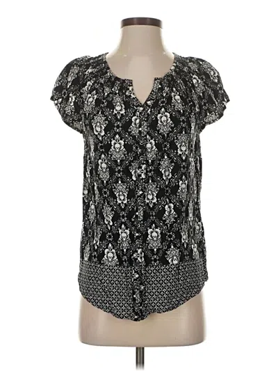 Pre-owned Walmart Short Sleeve Blouse In Silver