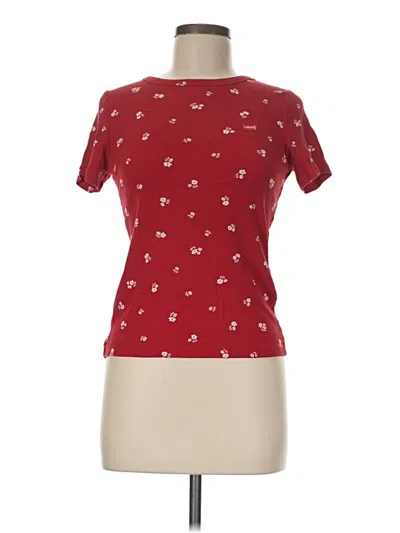 Pre-owned Walmart Short Sleeve T-shirt In Burgundy
