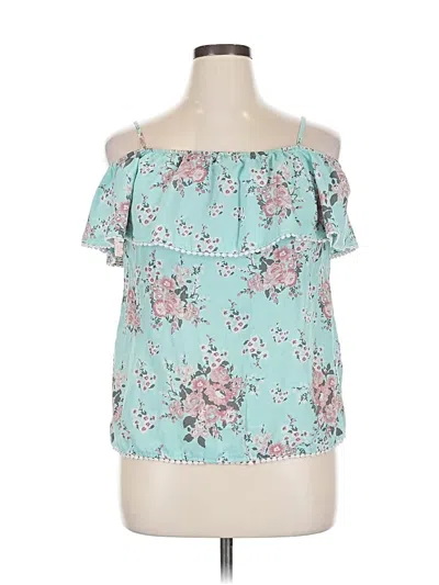 Pre-owned Walmart Sleeveless Blouse In Blue