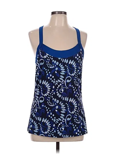 Pre-owned Walmart Tank Top Blue Halter Neckline Tops